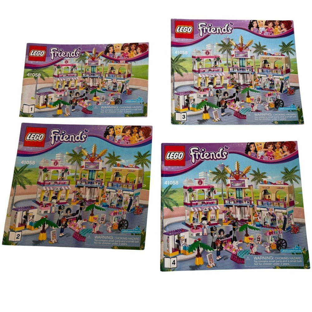 Lego Friends Heartlake Shopping Mall 41058 Instruction Manuals Set of 4 Booklets